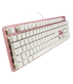 TECLADO MECANICO GAME FACTOR LUZ BLANCA/SWT RED/USB/ROSA KBG400-PK-RD