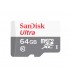 MEMORIA SANDISK MICRO SDXC ULTRA 64GB CL10 (SDSQUNR-064G-GN3MA)