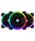KIT DE 3 x VENTILADORES GAME FACTOR, CONTROLADOR, DOBLE ANILLO FKG400