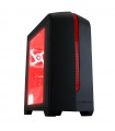 GABINETE GAME FACTOR ROJO mATX USB 3.0, 2 VENT 120MM S/FTE CSG500-RD