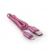 CABLE VORAGO CAB-209 DUAL MICRO USB/LIGHTNING ROSA 1M BOLSA