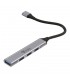 HUB MULTIPUERTO STYLOS 4 EN 1 USB TIPO C A 3 PUERTOS USB (STCBHUB42G)