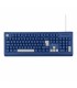 TECLADO SLIM GETTTECH AZUL ESPAÑOL USB CON REPOSAMANOS GGK-ESMWR-02-BL