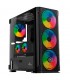 GABINETE YEYIAN YGH-49703 HOLLOW 2500 ATX,C/T 3VEN ARGB/MESH/USB/NEGRO