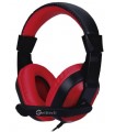 DIADEMA HEADSET GETTTECH GH-2100 STREAM 3.5MM/MIC RETRACTIL/NEGRO/ROJO