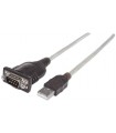 CONVERTIDOR MANHATTAN USB A SERIAL DB9M  BOLSA 205153