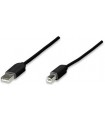 CABLE MANHATTAN USB A-B 1.8M NEGRO 342650