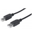 CABLE USB V2.0 MANHATTAN A-B  5.0M, NEGRO 337779