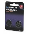 BATERIA MANHATTAN CMOS  3V 2 PIEZAS CR 2032 432528